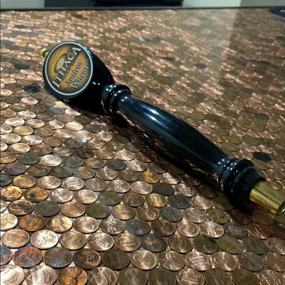 Ithaca Apricot Wheat wooden tap handle